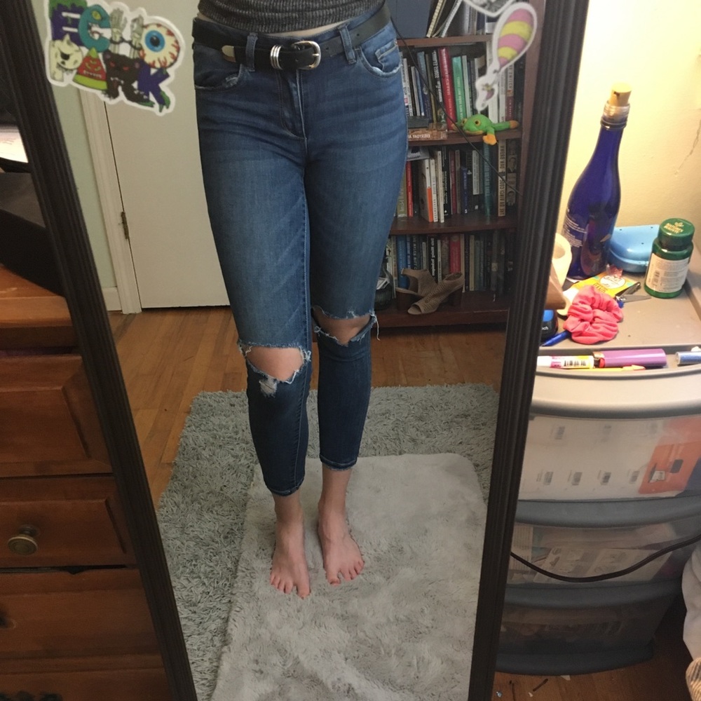Garage skinny ankle cropped jeans